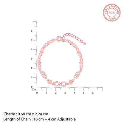 Rose Gold Forever Infinity Love Bracelet