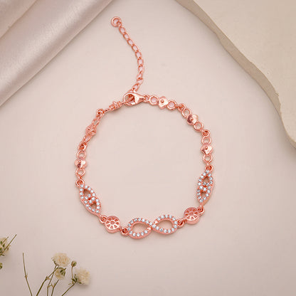 Rose Gold Forever Infinity Love Bracelet