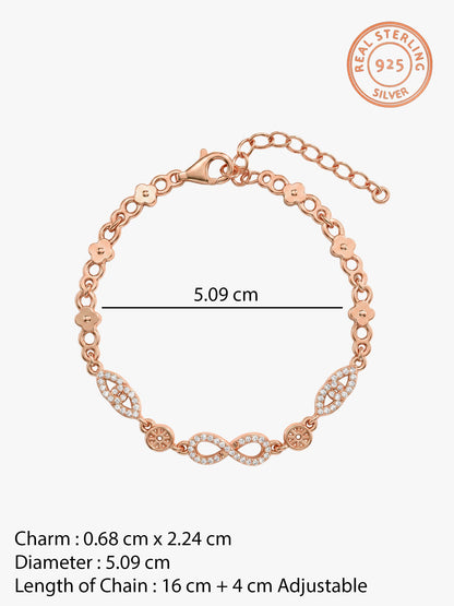 Rose Gold Forever Infinity Love Bracelet