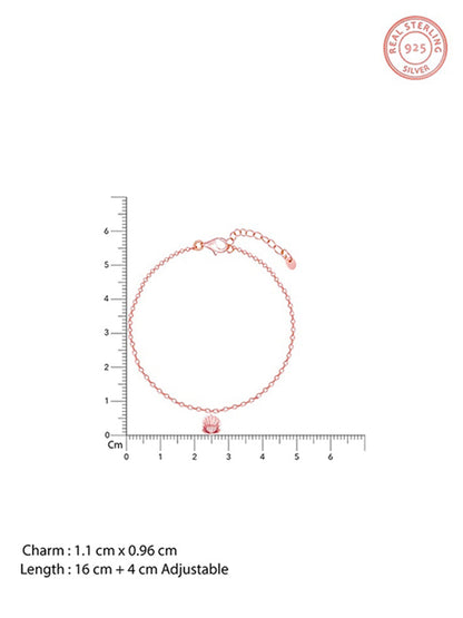 Rose Gold Heart in Seashell Bracelet