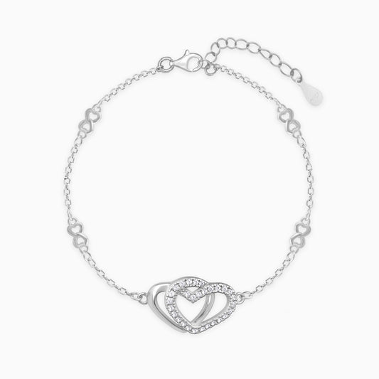 Silver Locked in Love Infinity Bracelet