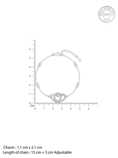 Kriti Sanon Silver Locked in Love Infinity Bracelet