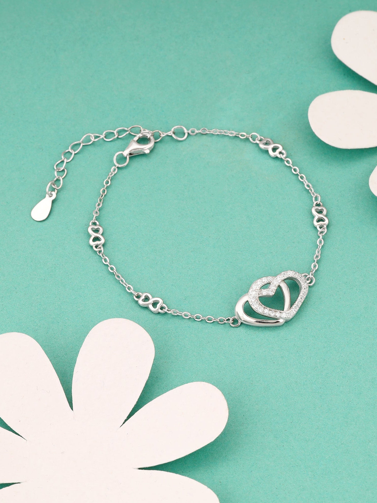 Kriti Sanon Silver Locked in Love Infinity Bracelet