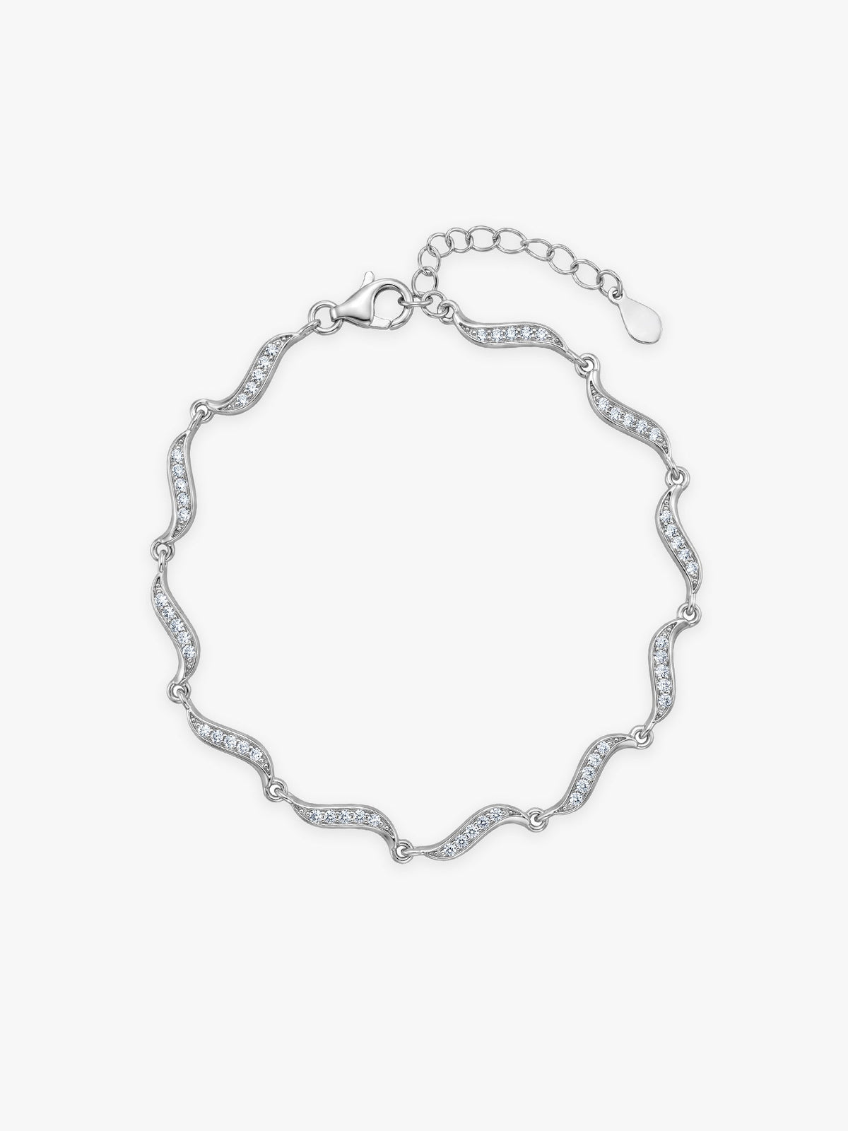Kriti Sanon Silver Graceful Waves Bracelet