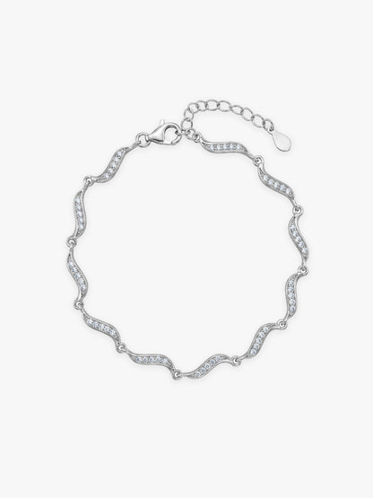 Kriti Sanon Silver Graceful Waves Bracelet