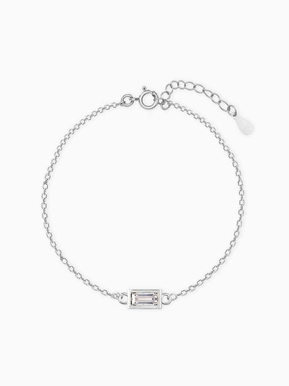 Silver Treasure Box Of Memories Baguette Bracelet