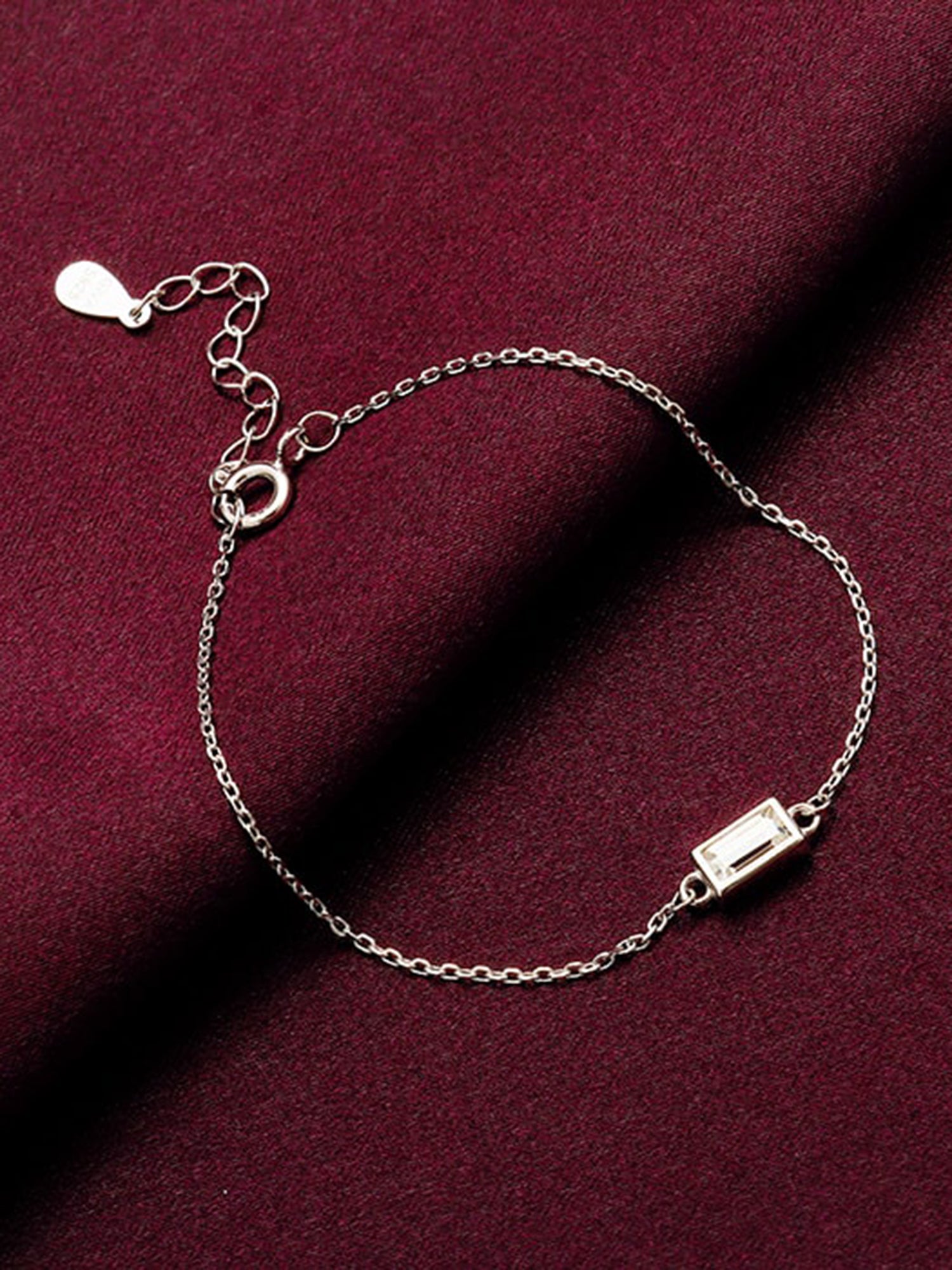 Silver Treasure Box Of Memories Baguette Bracelet