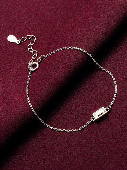 Silver Treasure Box Of Memories Baguette Bracelet