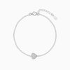 Silver Filled with Love Heart Bracelet