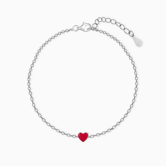 Silver My Heart Beats for You Bracelet