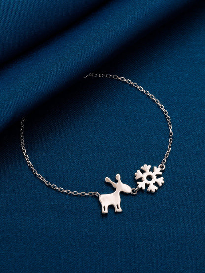 Silver Christmas Longing Bracelet