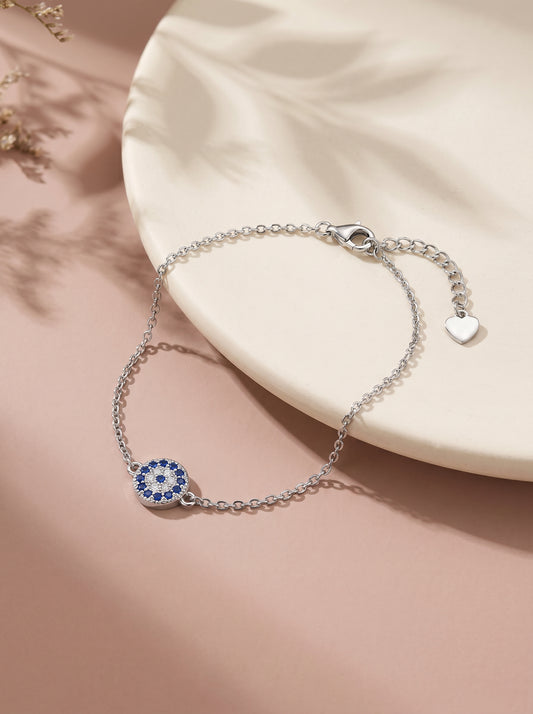 Silver Evil Eye Bracelet