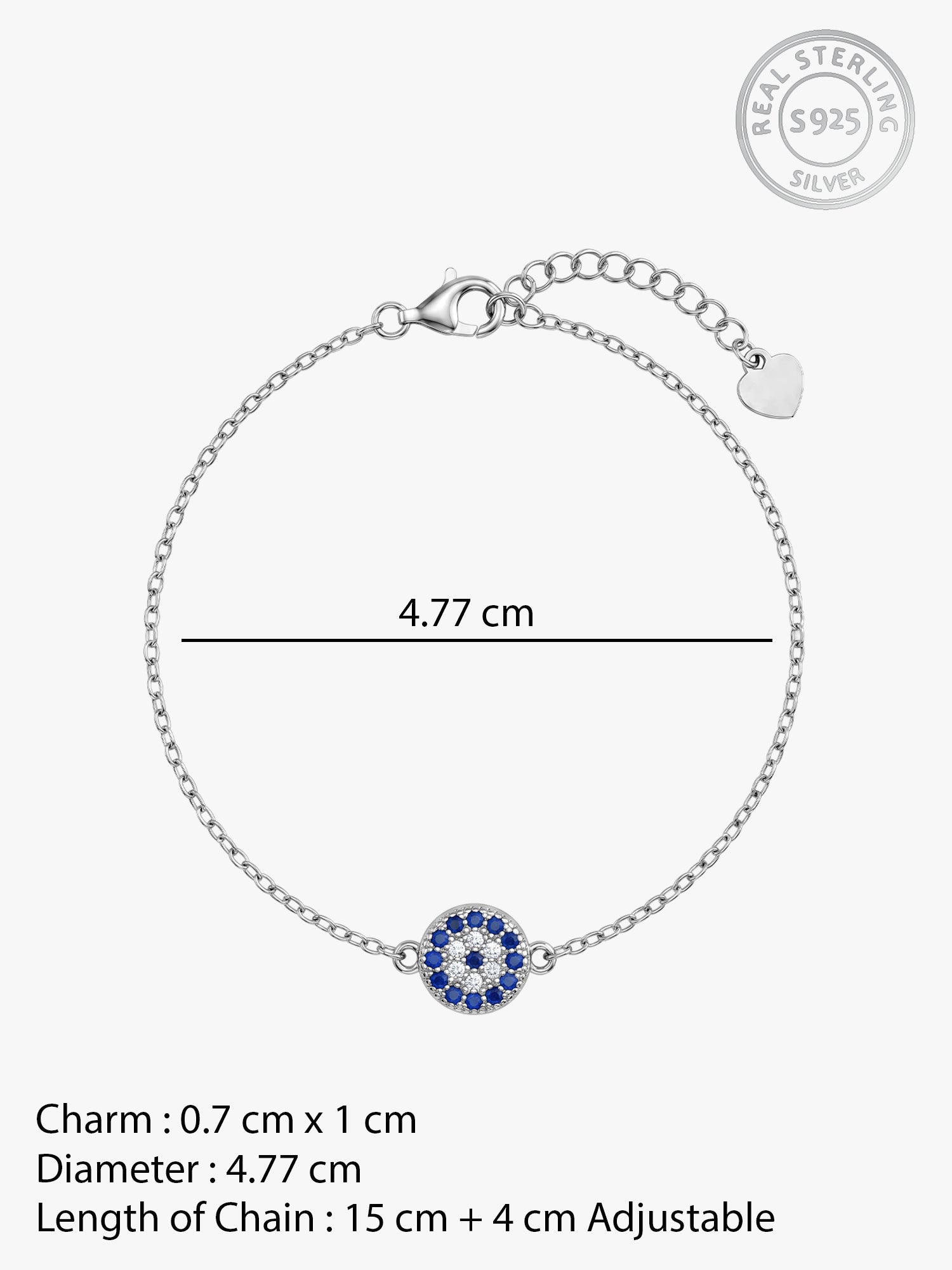 Silver Evil Eye Bracelet