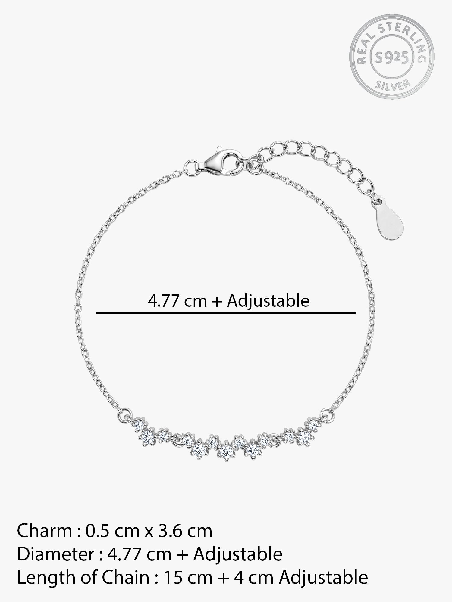 Silver Beautiful Glittering Bracelet