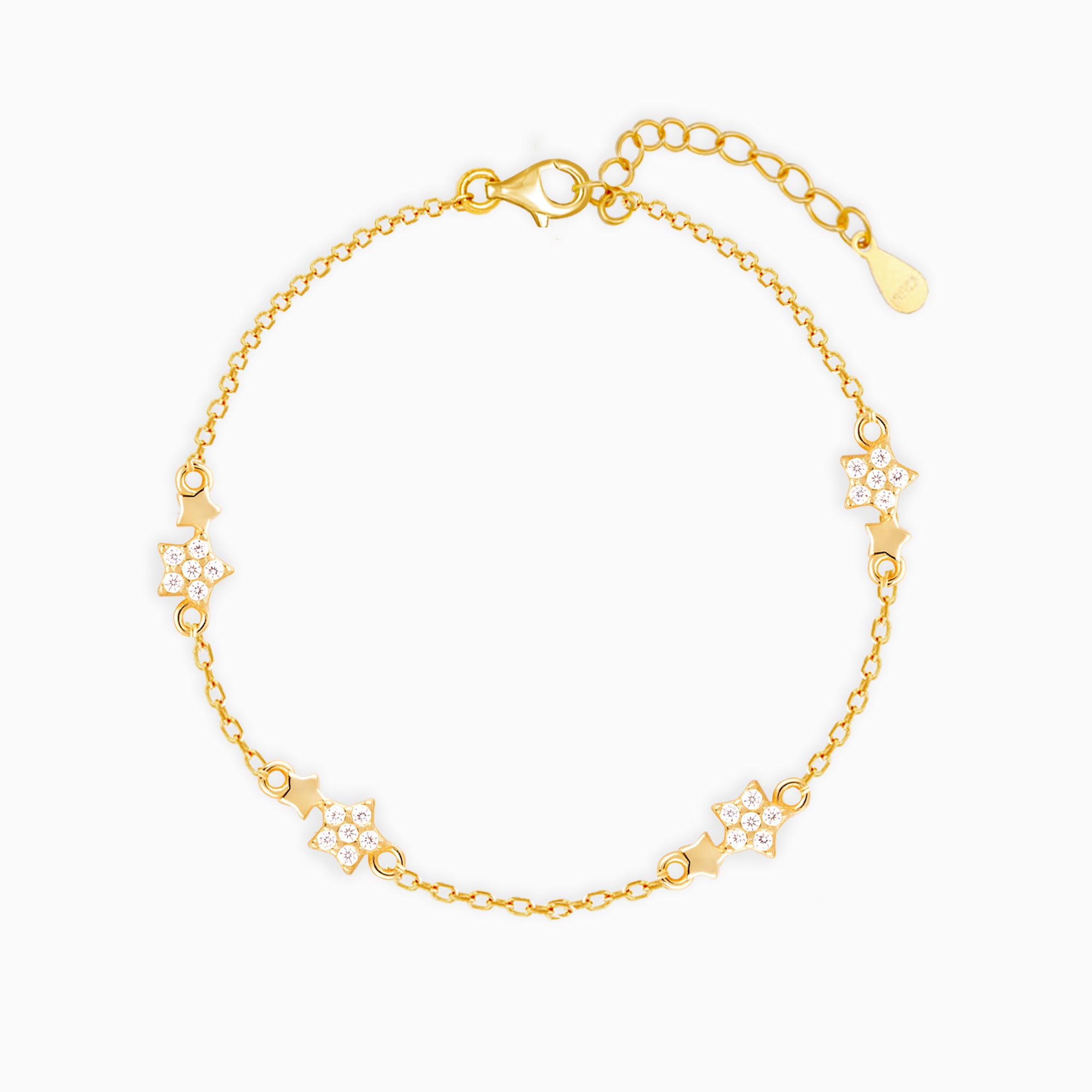 Golden Paired Star Bracelet - Image 1