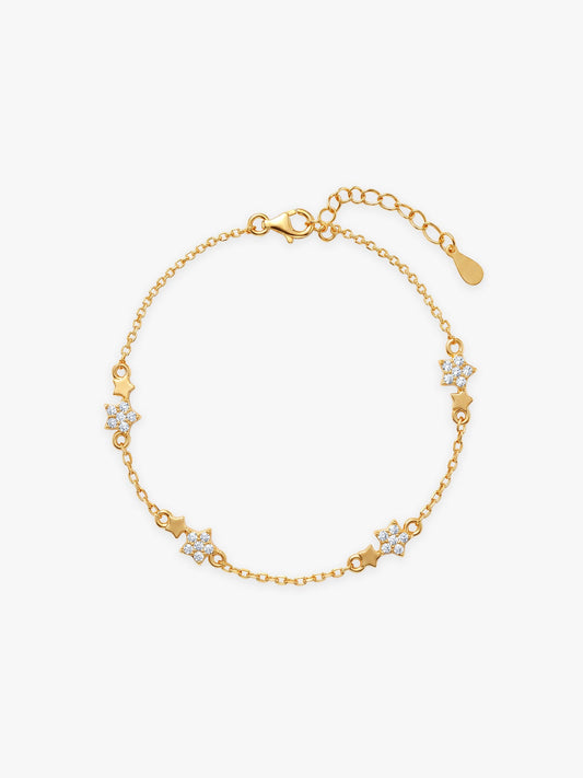Golden Paired Star Bracelet