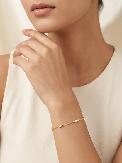 Golden Paired Star Bracelet