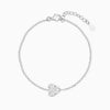 Silver Heart of Zircons Bracelet