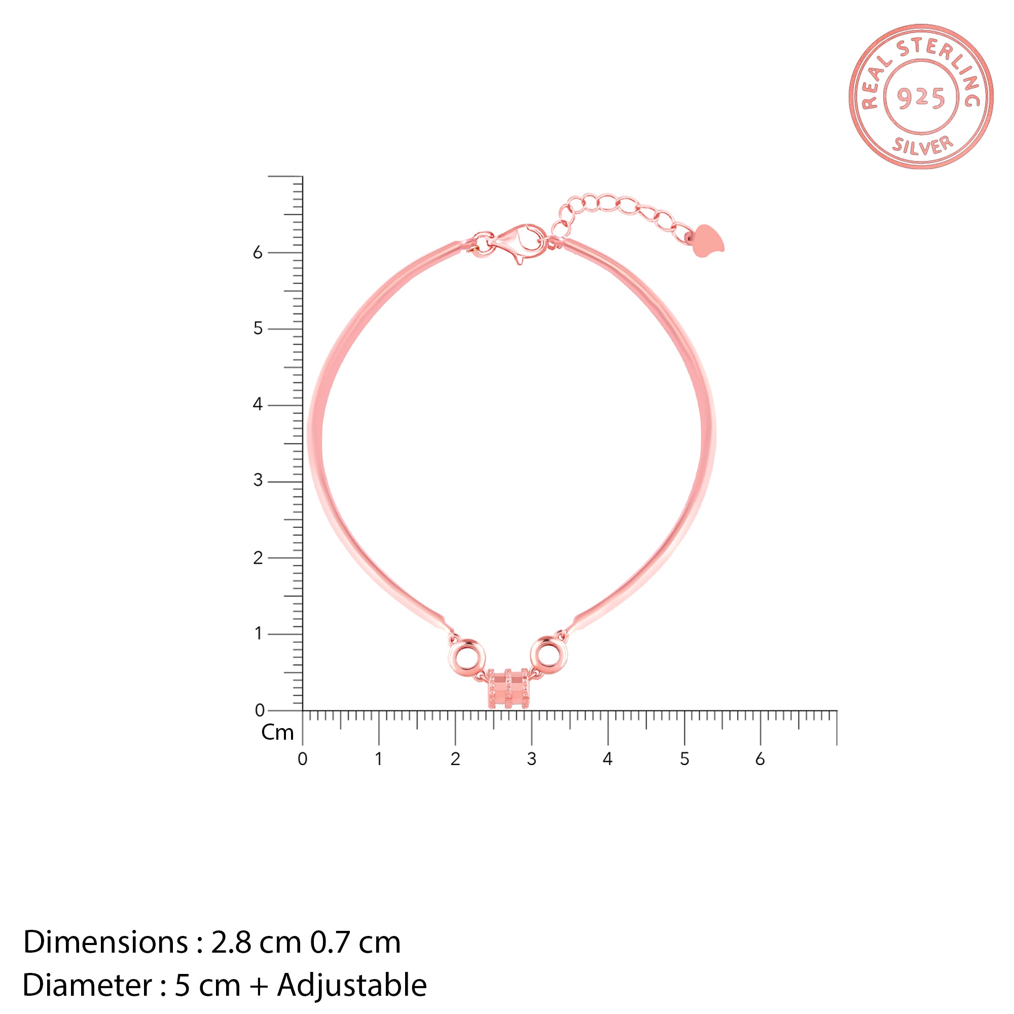 Rose Gold Reel Bracelet - view 4