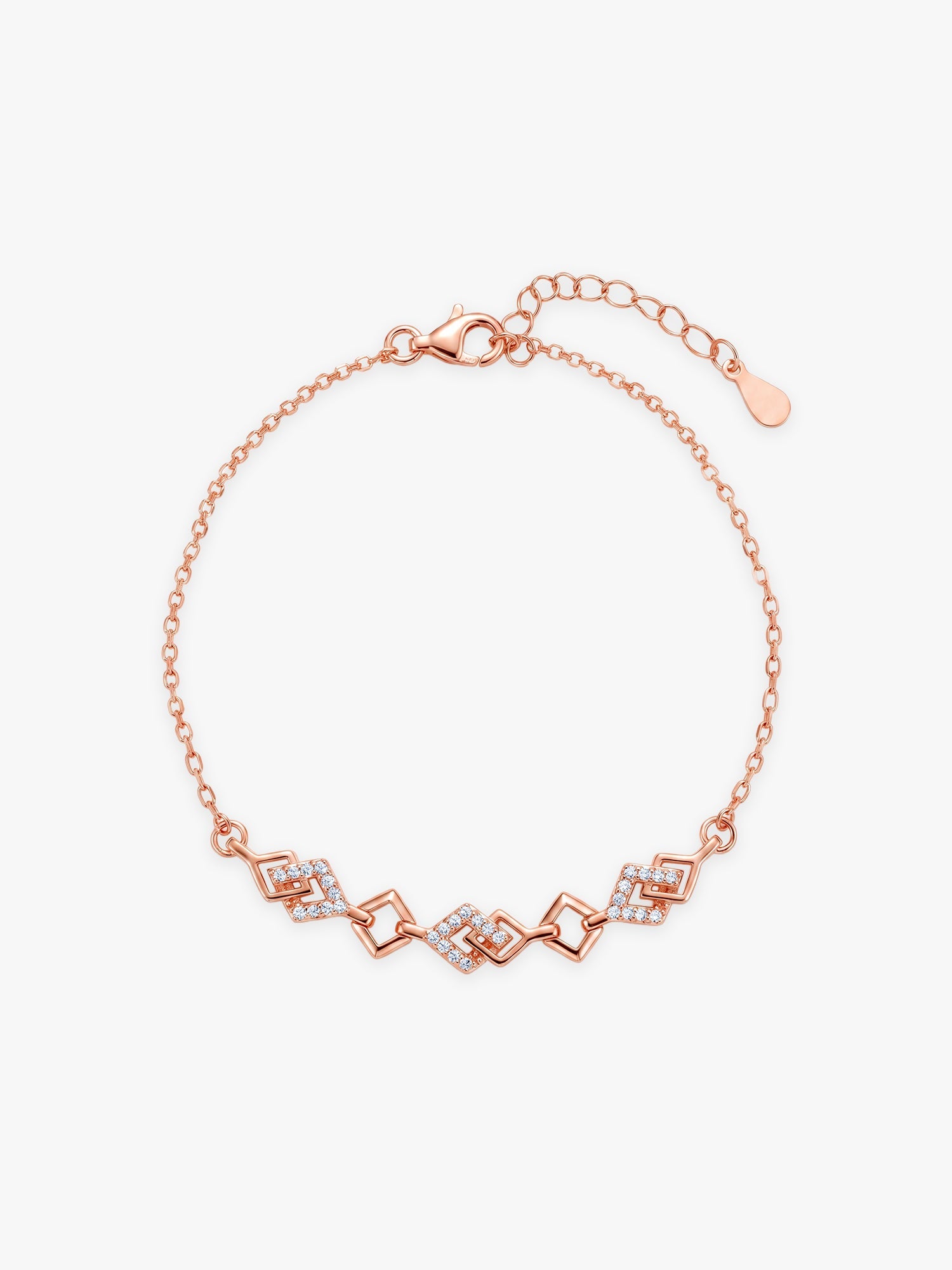 Rose Gold Interlocked Bracelet