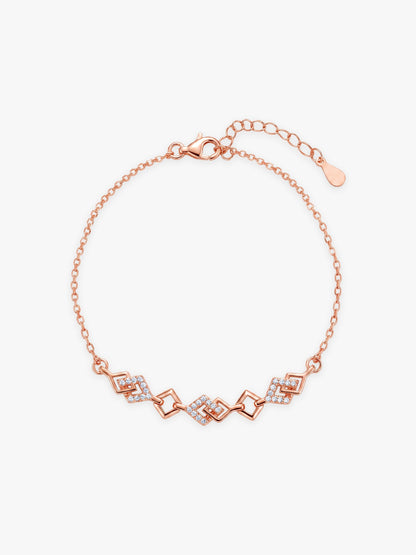 Rose Gold Interlocked Bracelet