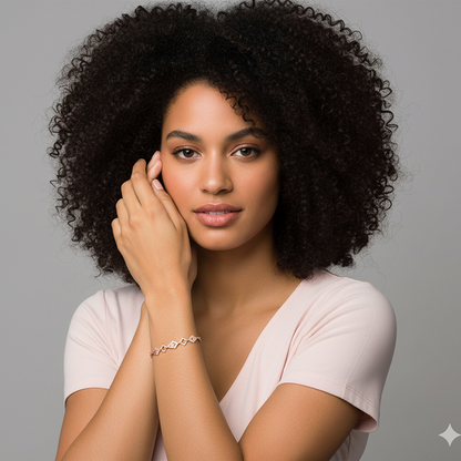 Rose Gold Interlocked Bracelet