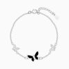 Silver Elegant Butterflies Bracelet