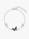 Silver Elegant Butterflies Bracelet