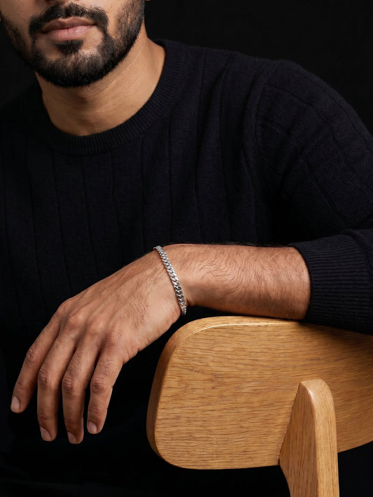 Silver Classic Bracelet for Him