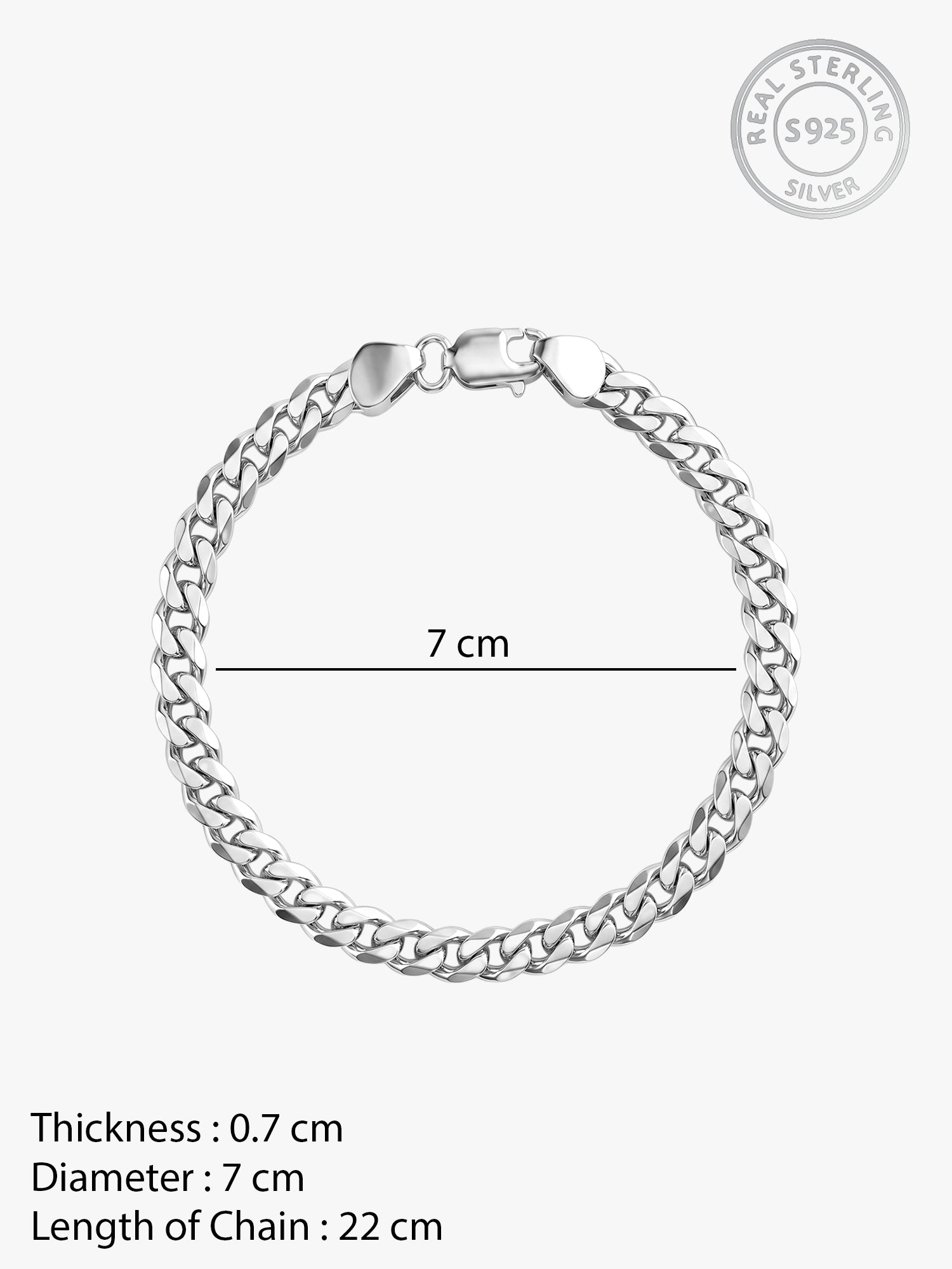 Silver Classic Bracelet for Him