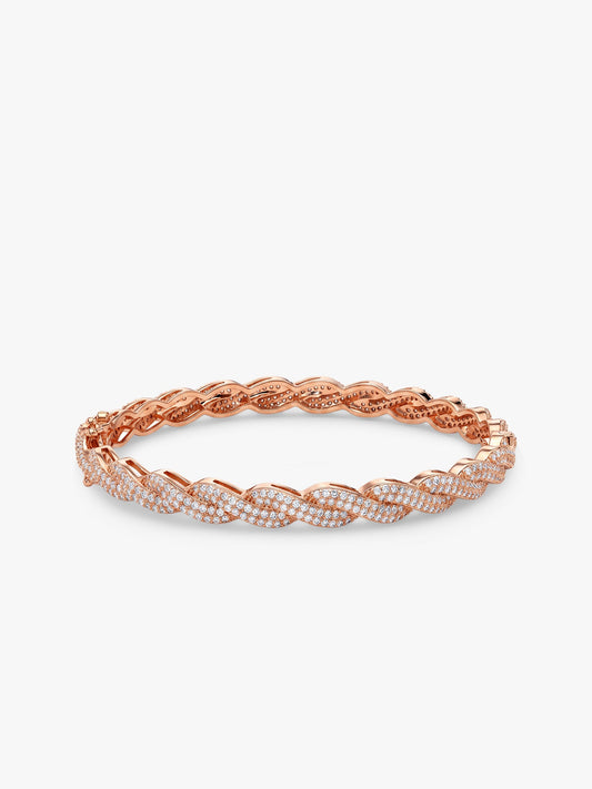 Rose Gold Spiral Splendour Bangle