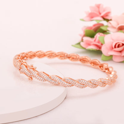 Rose Gold Spiral Splendour Bangle
