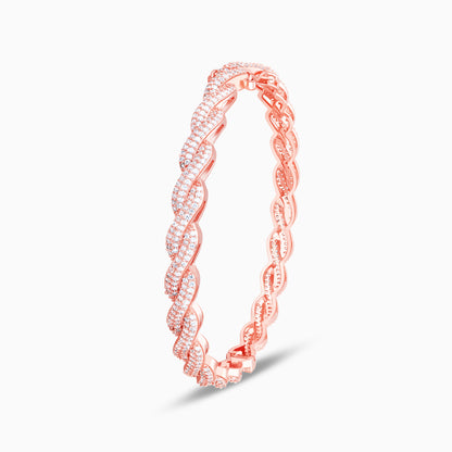 Rose Gold Spiral Splendour Bangle