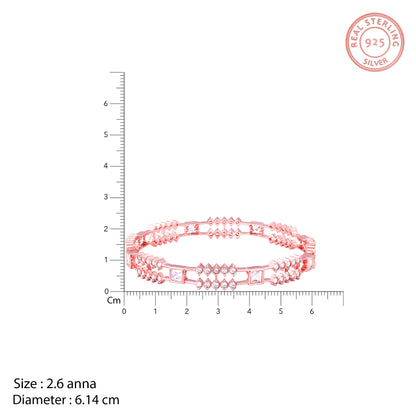 Rose Gold Glittering Sheen Bangle