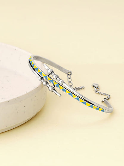 Oxidised Silver Vintage Bracelet