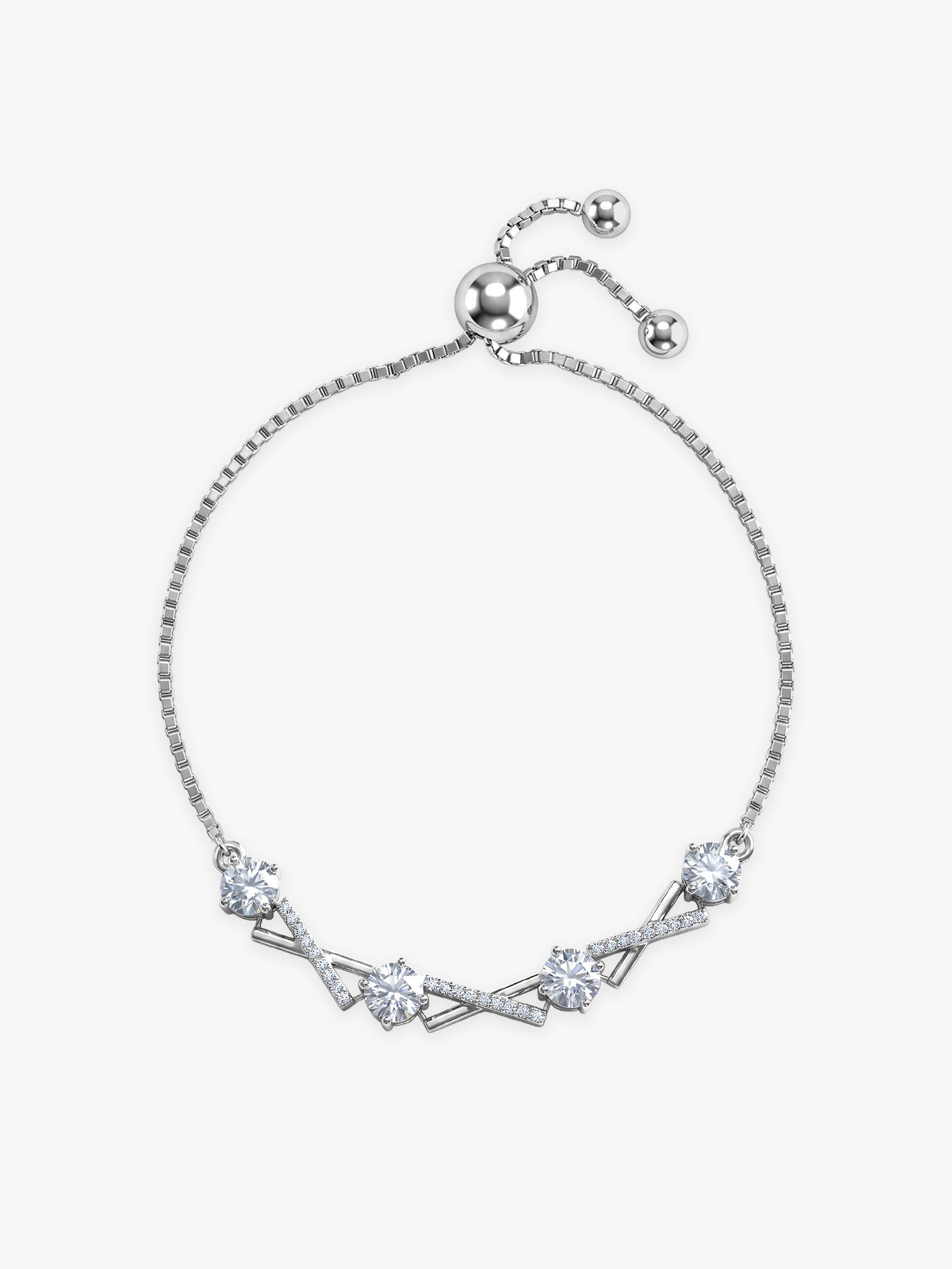 Kriti Sanon Silver Zircon Excess Bracelet