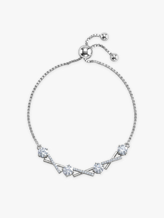 Kriti Sanon Silver Zircon Excess Bracelet
