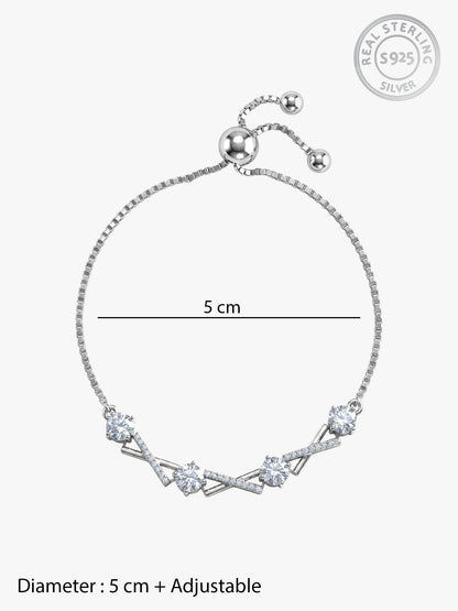 Kriti Sanon Silver Zircon Excess Bracelet