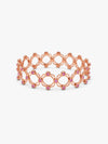 Rose Gold Supple Bracelet with Royal Pink Stones