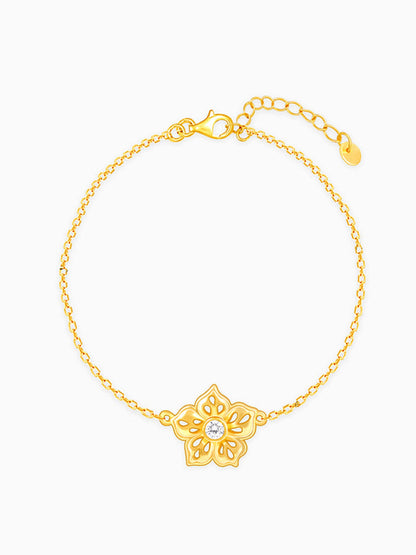 Golden Filigree Flora Bracelet