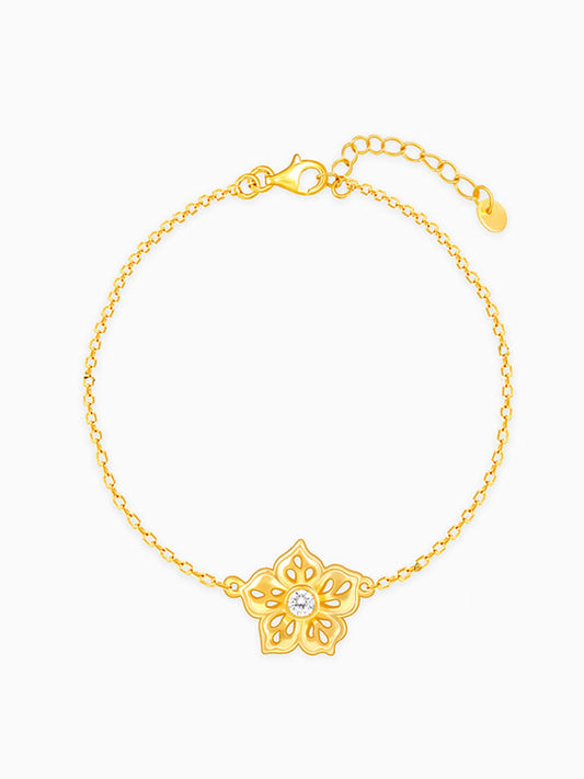 Golden Filigree Flora Bracelet