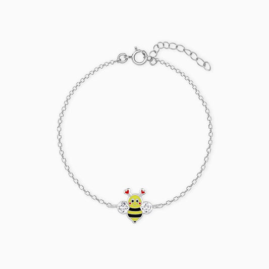 Silver Cheery Bee Kids Bracelet