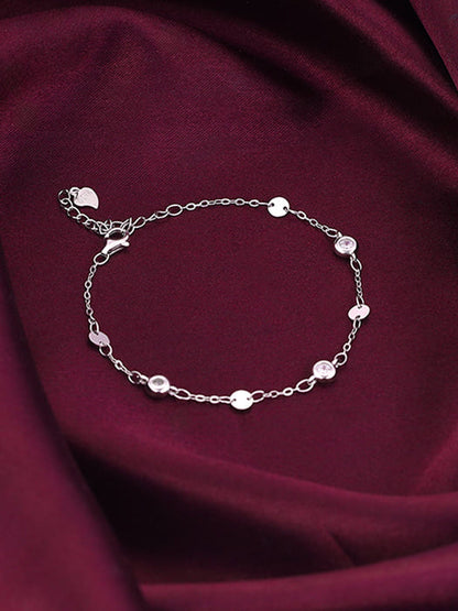 Silver Zircon High on Charm Bracelet