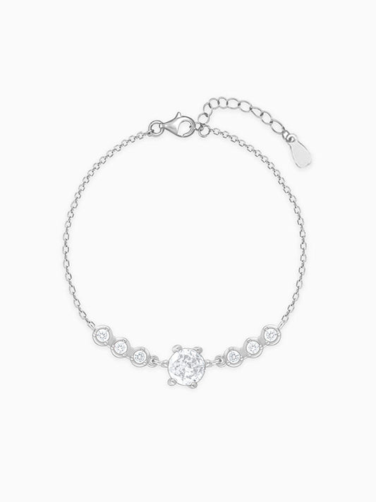 Silver Solitaire Grace Bracelet