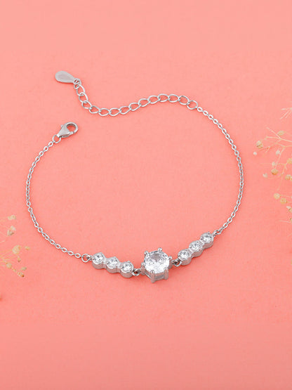 Silver Solitaire Grace Bracelet