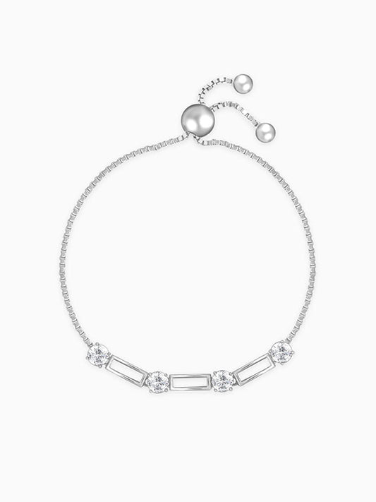 Silver Zircon Dazzling Bracelet
