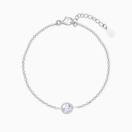 Silver Solitaire Luxe Bracelet