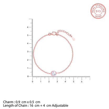 Rose Gold Solitaire Luxe Bracelet