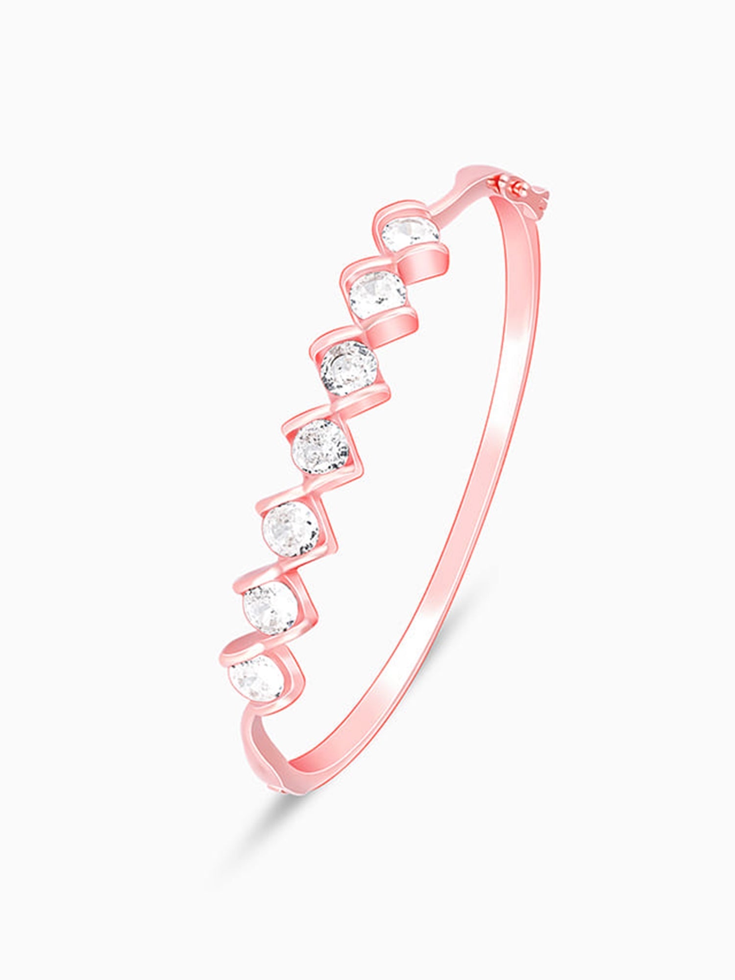 Rose Gold Zircon Order of Opulence Bangle Bracelet
