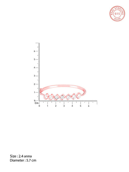 Rose Gold Zircon Order of Opulence Bangle Bracelet